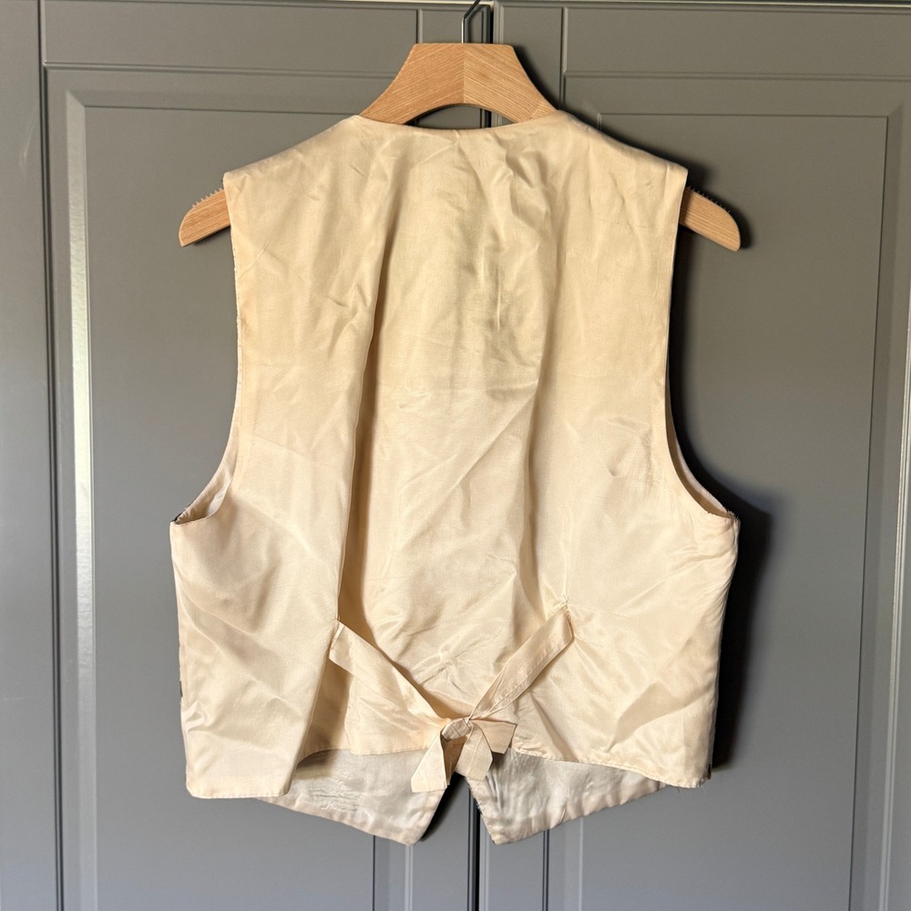 Paul Harris Design Vintage Women's Teddy Bear Sports Tapestry Vest, Cream, M - Picture 7 of 11